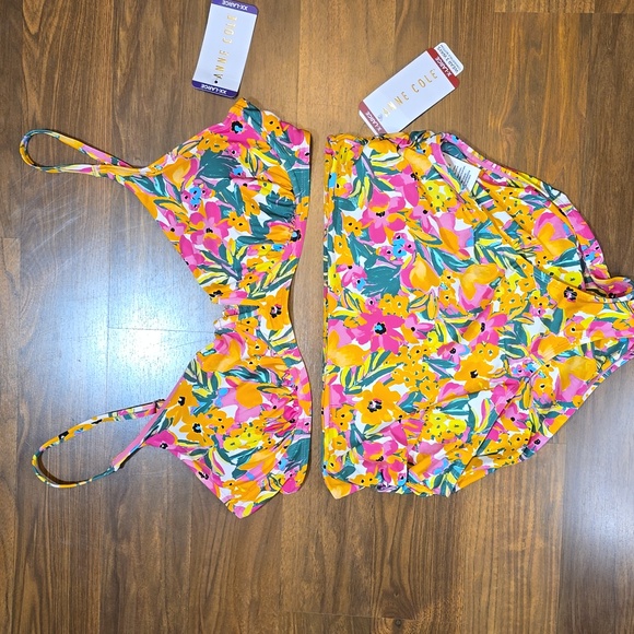 Anne Cole Floral High Waist Bikini Set - Picture 2 of 13